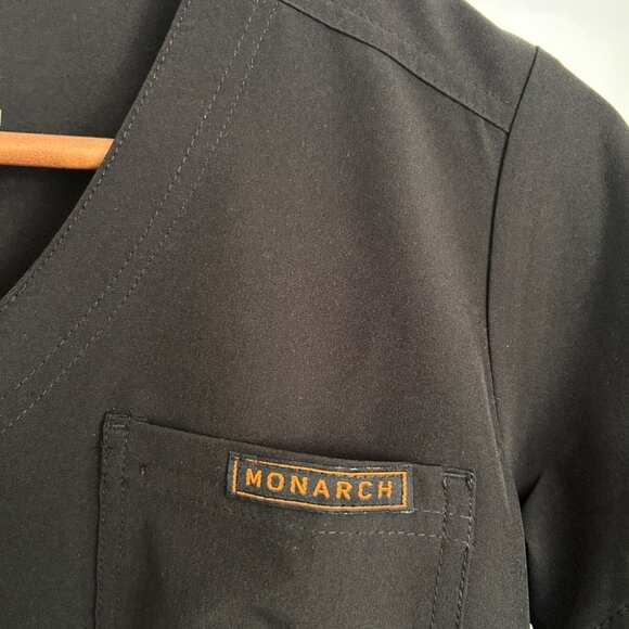 BNWOT Monarch Scrub Top in Black with Orange Detailing Size XS - Picture 4 of 10